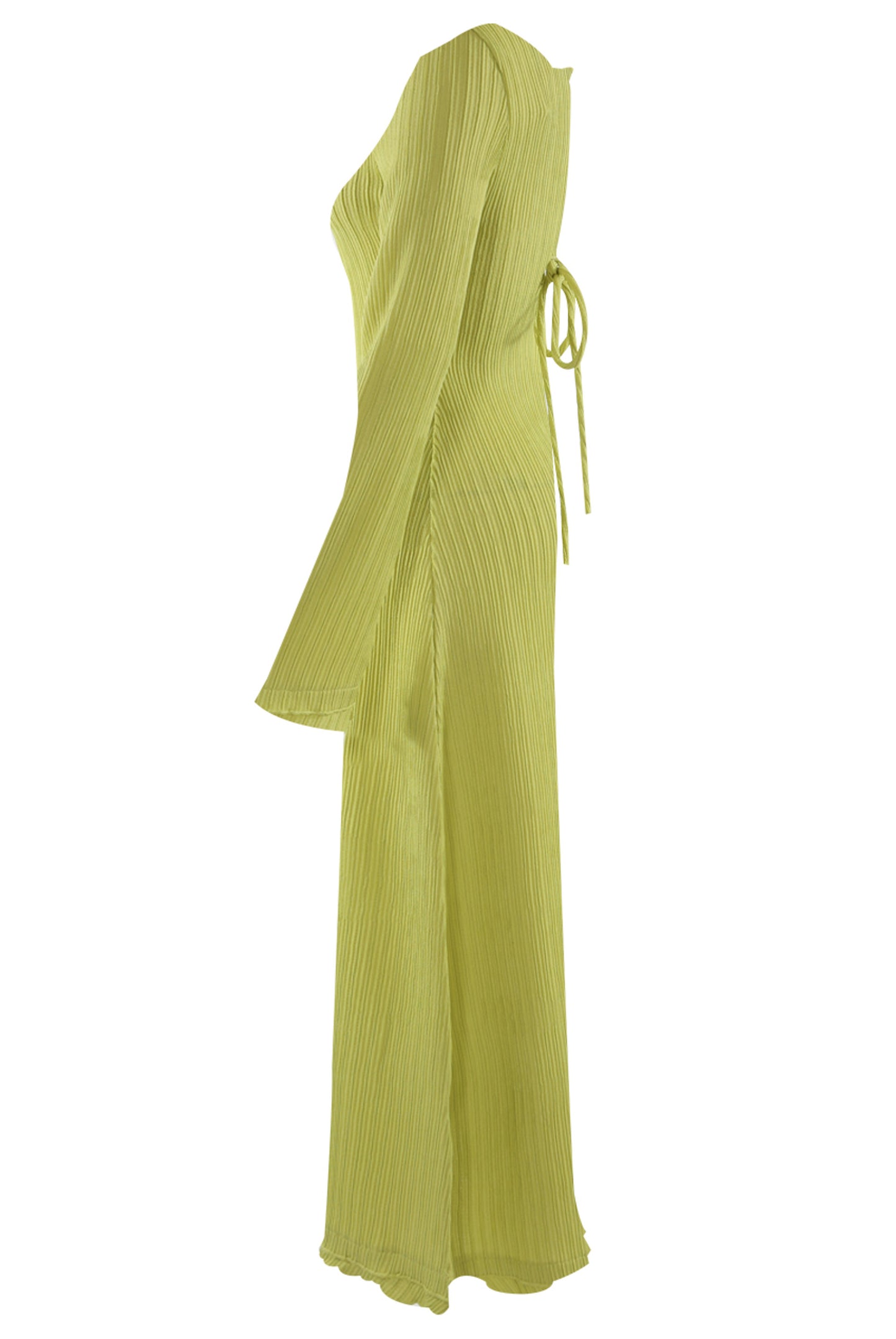 Lime Maxi Dress With Lace Up Back