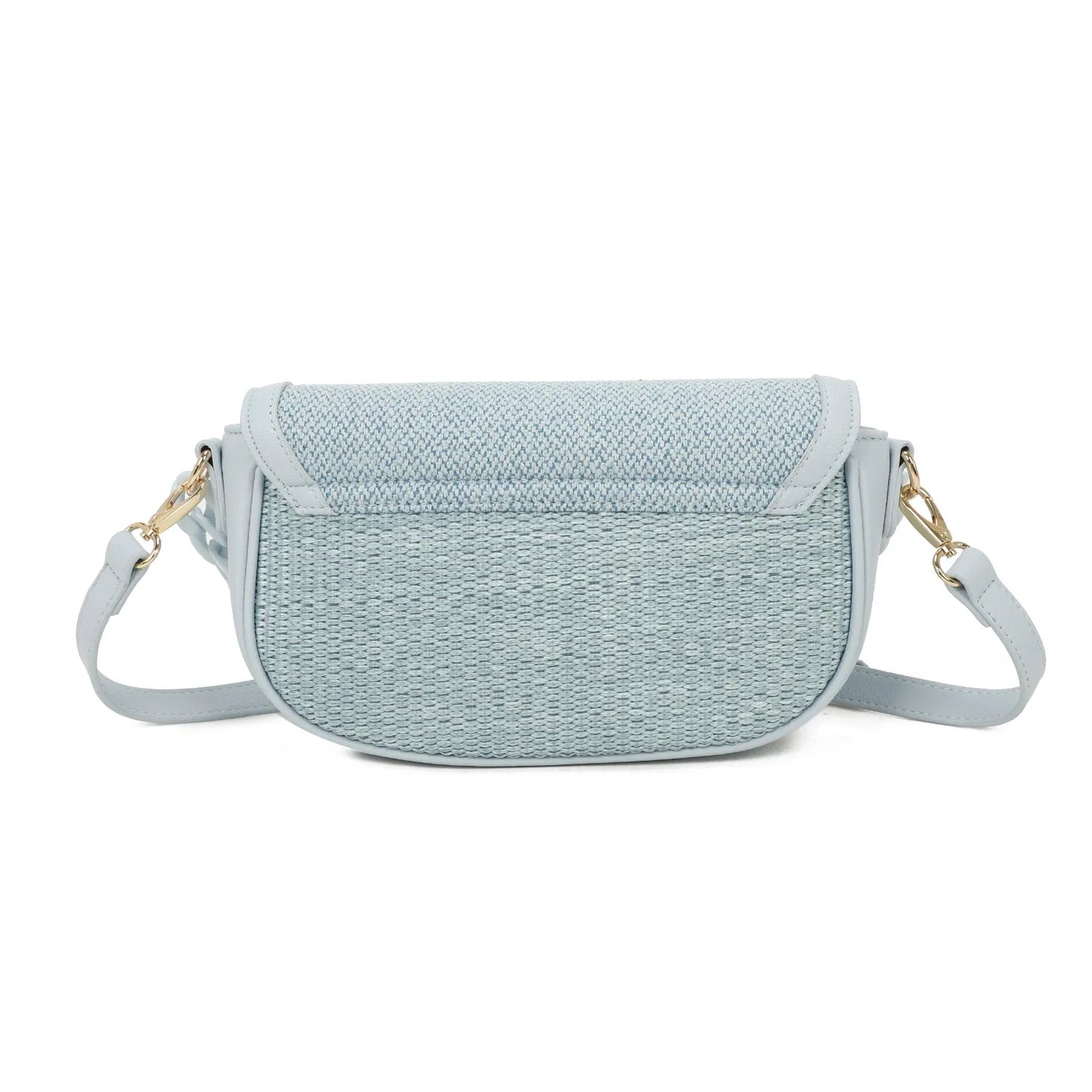 Blue Chain Canvas Crossbody Bag