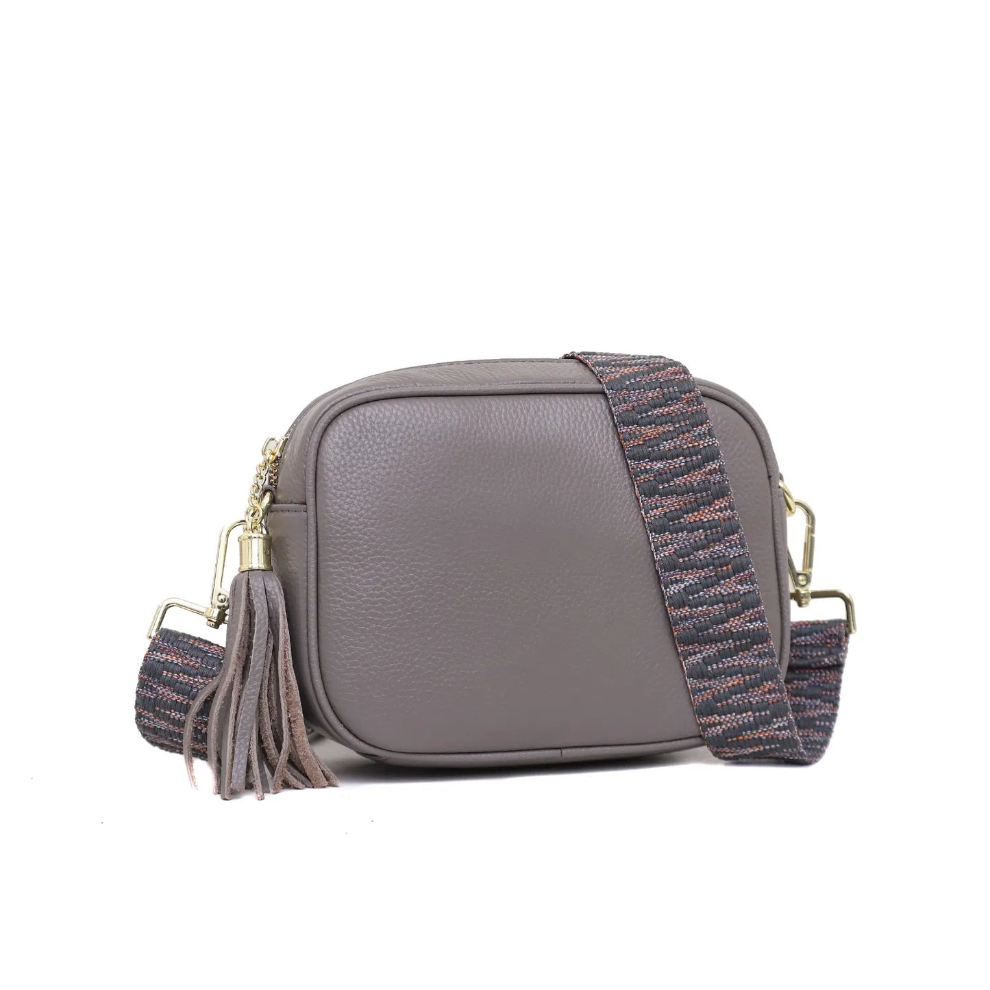 Leather Crossbody Bag With Gold Hardware And Matching Strap Choose From 6 Colours