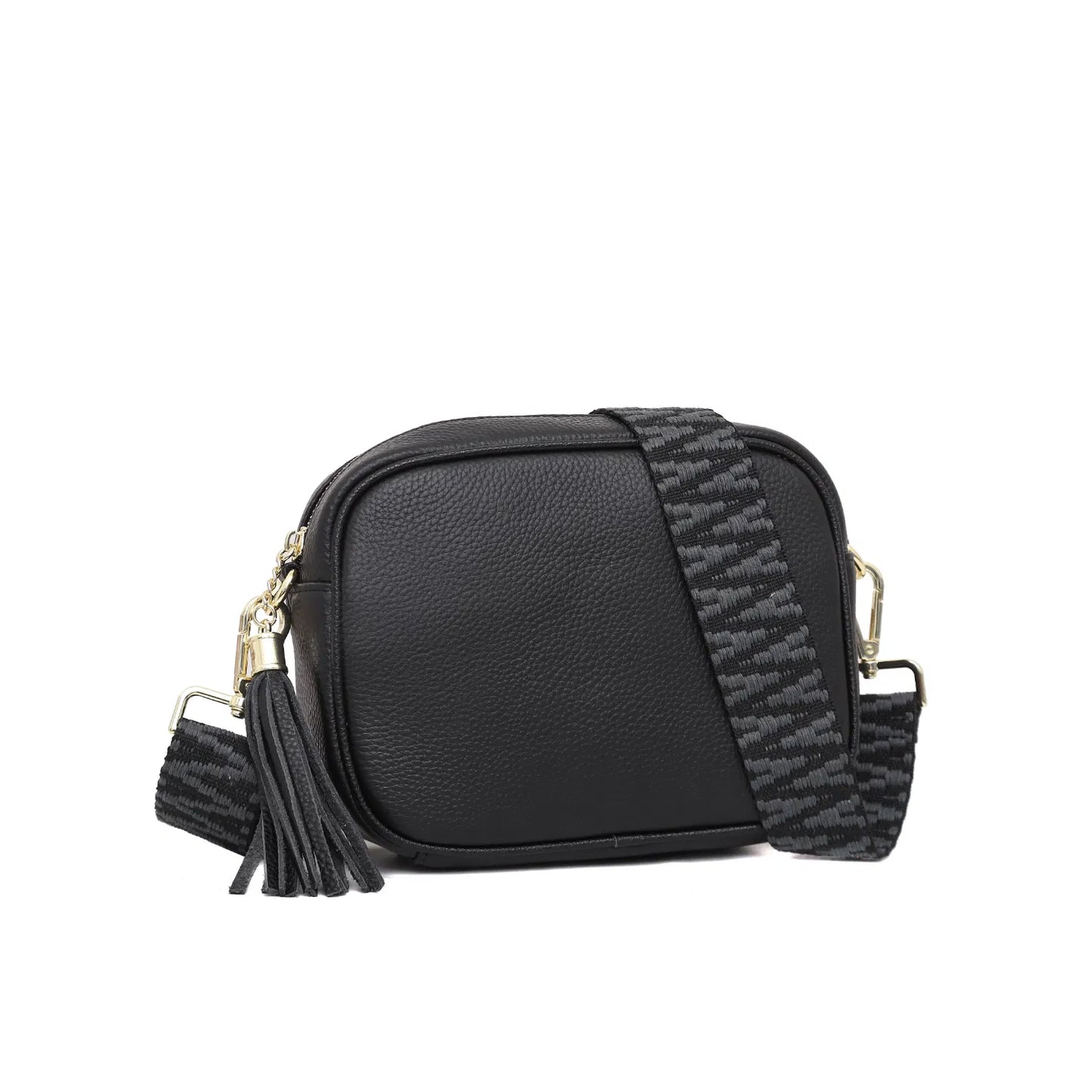 Leather Crossbody Bag With Gold Hardware And Matching Strap Choose From 6 Colours