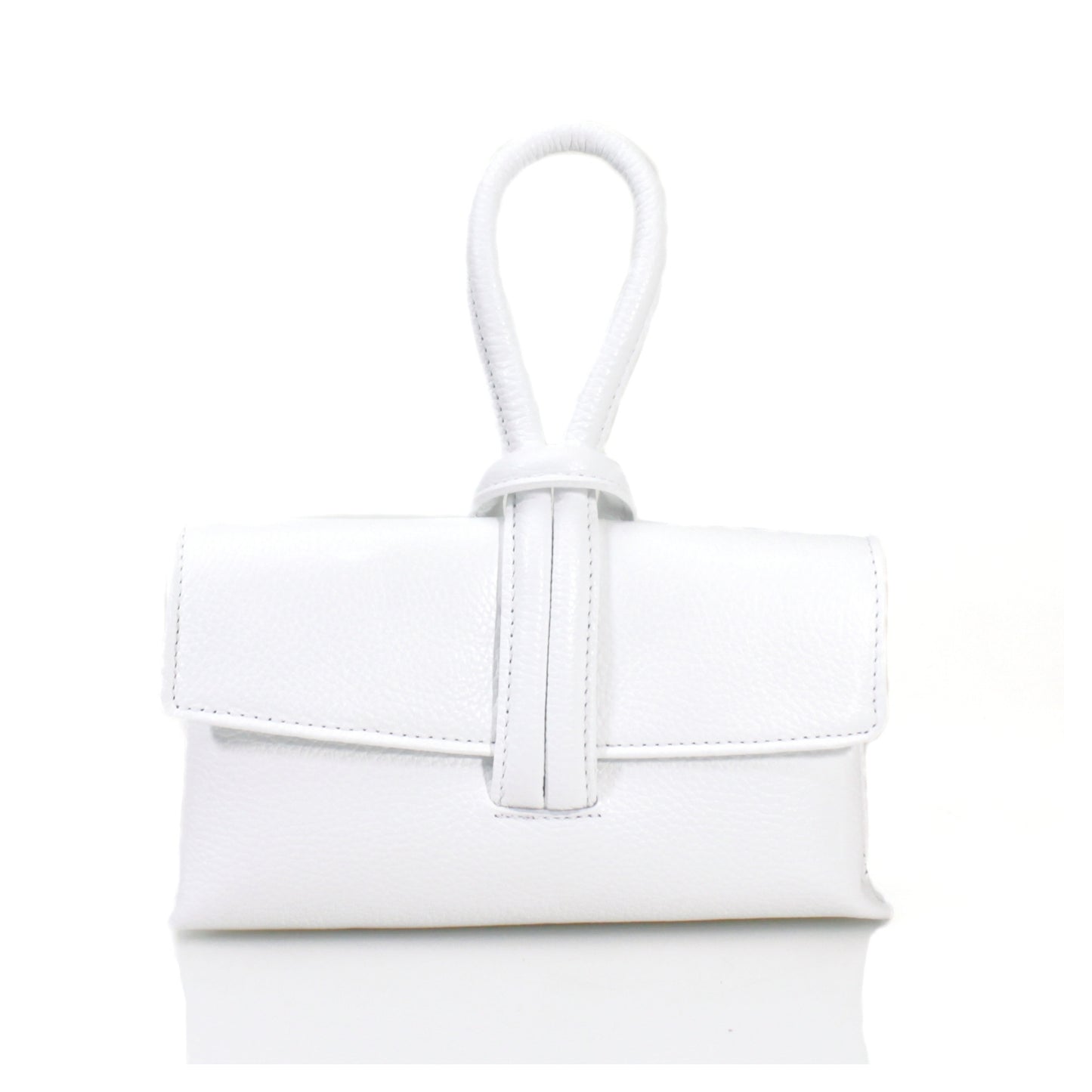 Leather Top Handle Clutch Bag Choose From 20 Colours