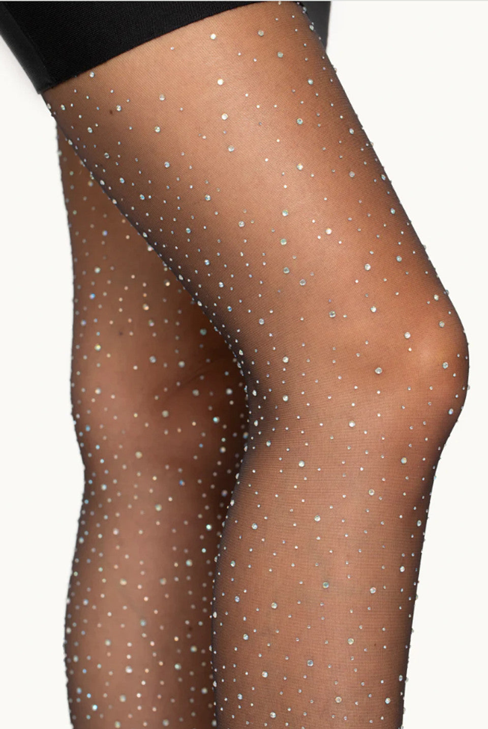 Black Iridescent Embellished Tights