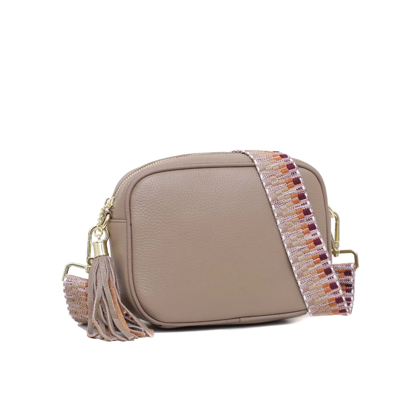 Leather Crossbody Bag With Gold Hardware And Matching Strap Choose From 6 Colours