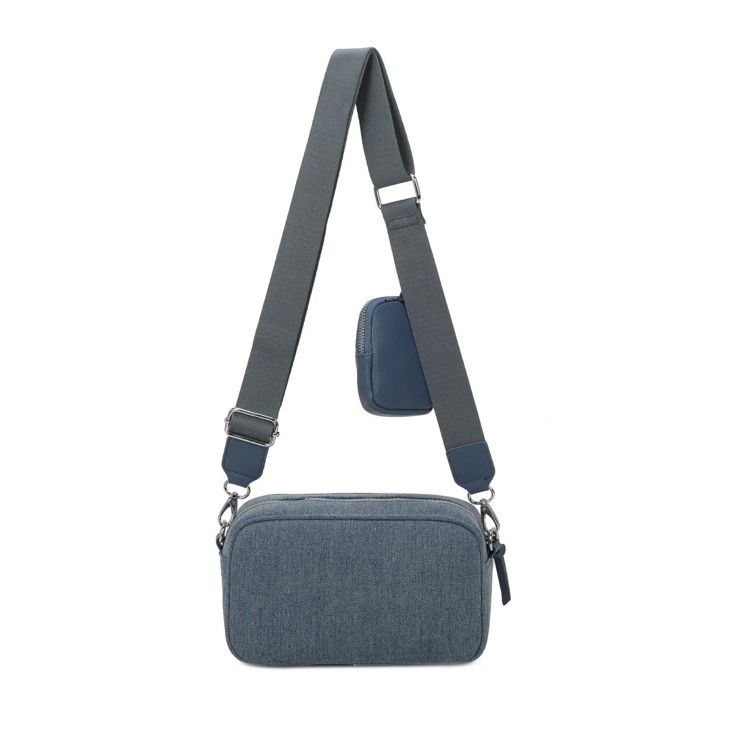 Denim Jeans Patches Crossbody Bag