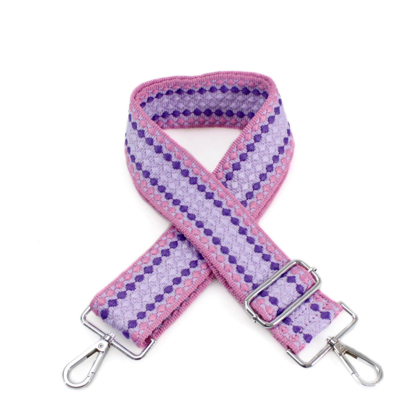 Canvas Strap- Lilac dots