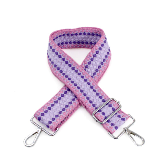 Canvas Strap- Lilac dots