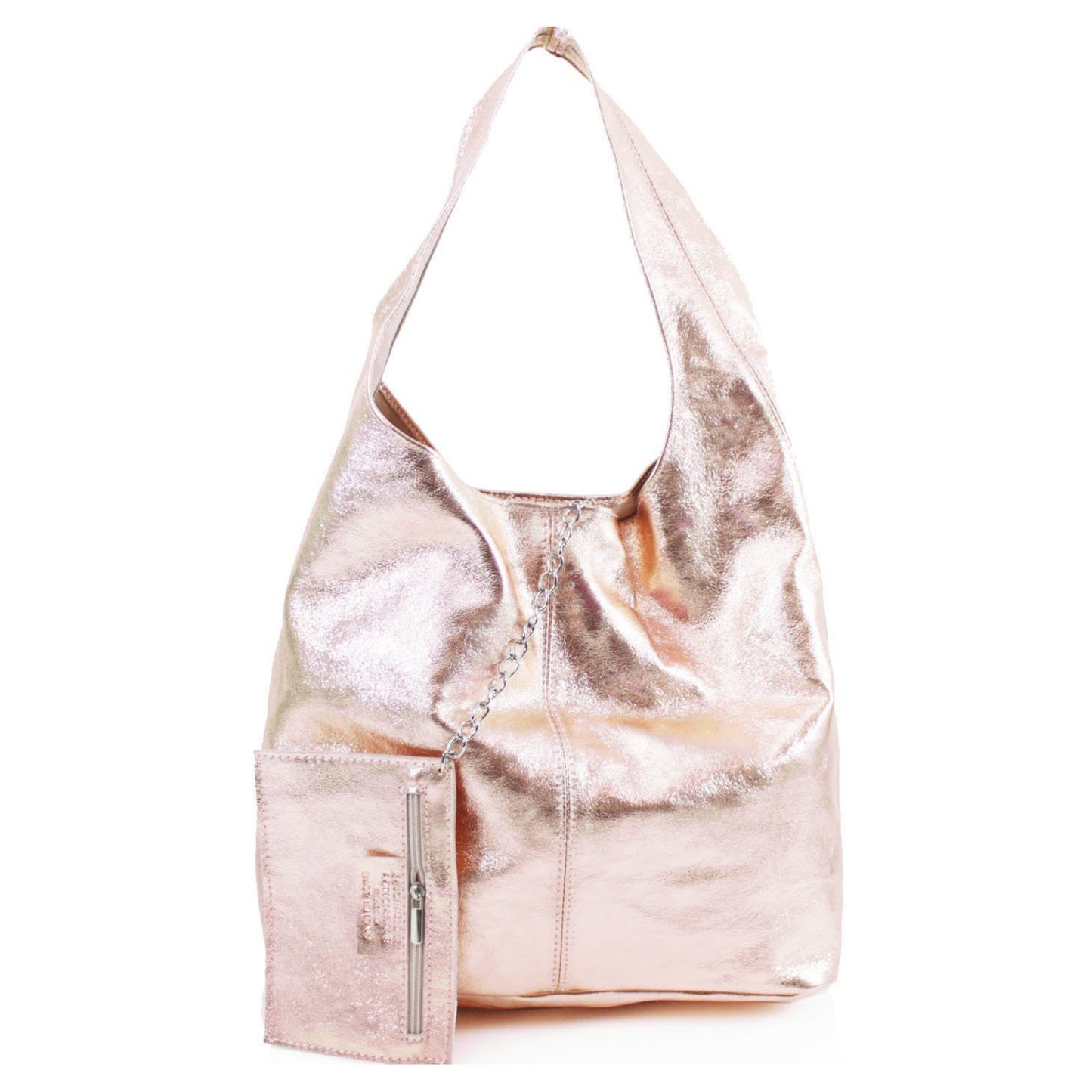 Metallic Leather Large Shoulder Bag Choose From 3 Colours