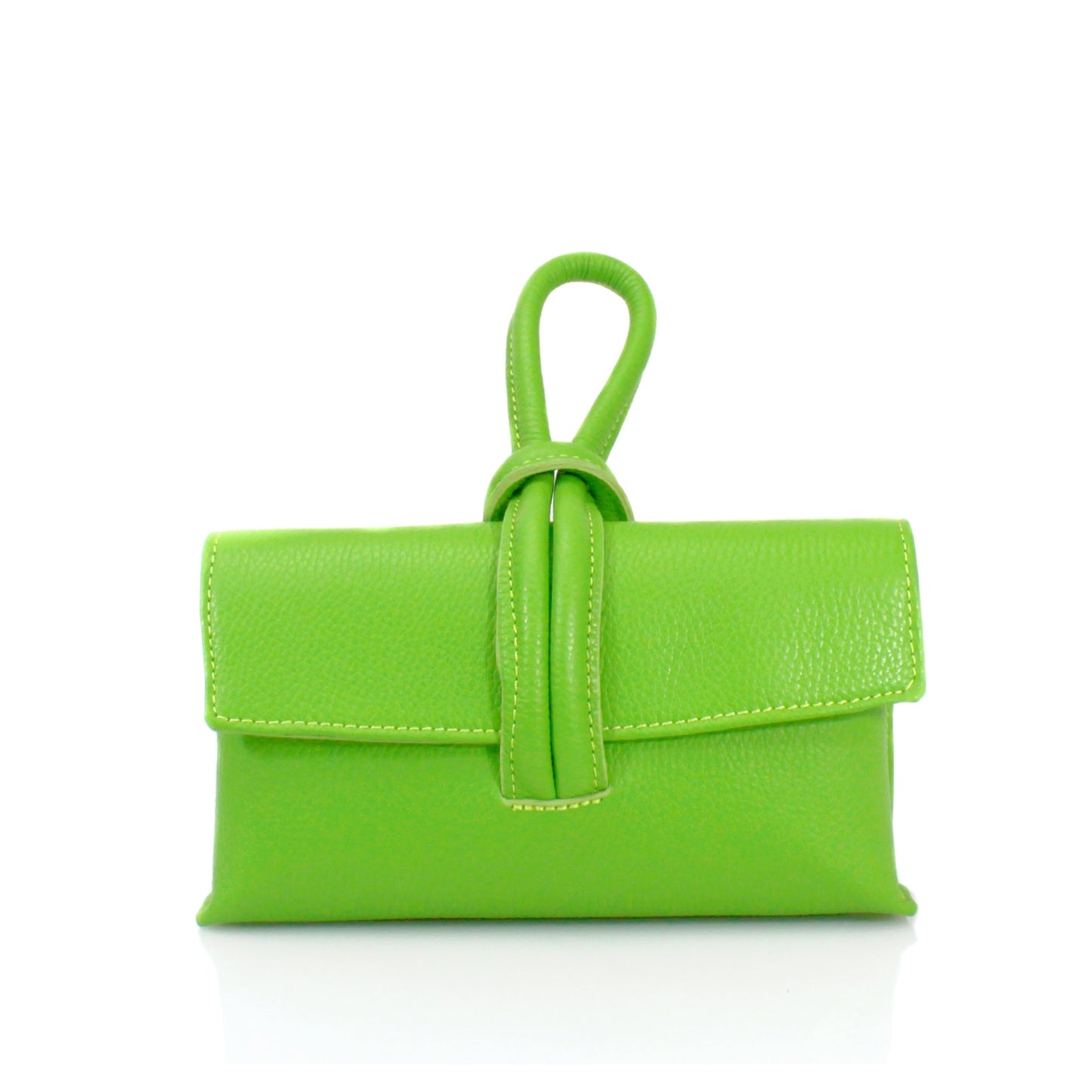 Leather Top Handle Clutch Bag Choose From 20 Colours