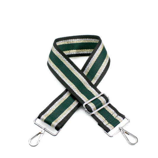 Canvas Strap - Blackgreen Stripes