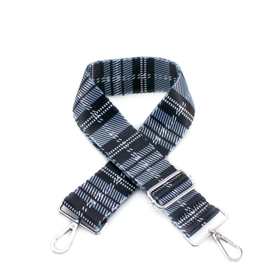 Canvas Strap- Blue Tartan