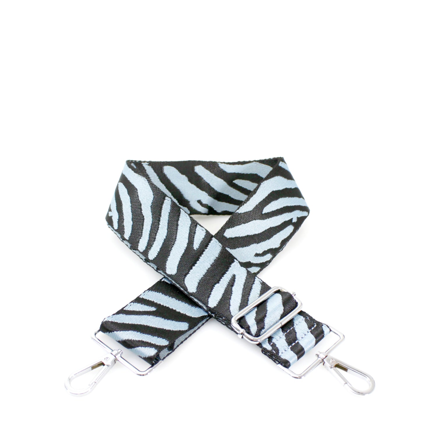 Canvas Strap- Light Blue Zebra