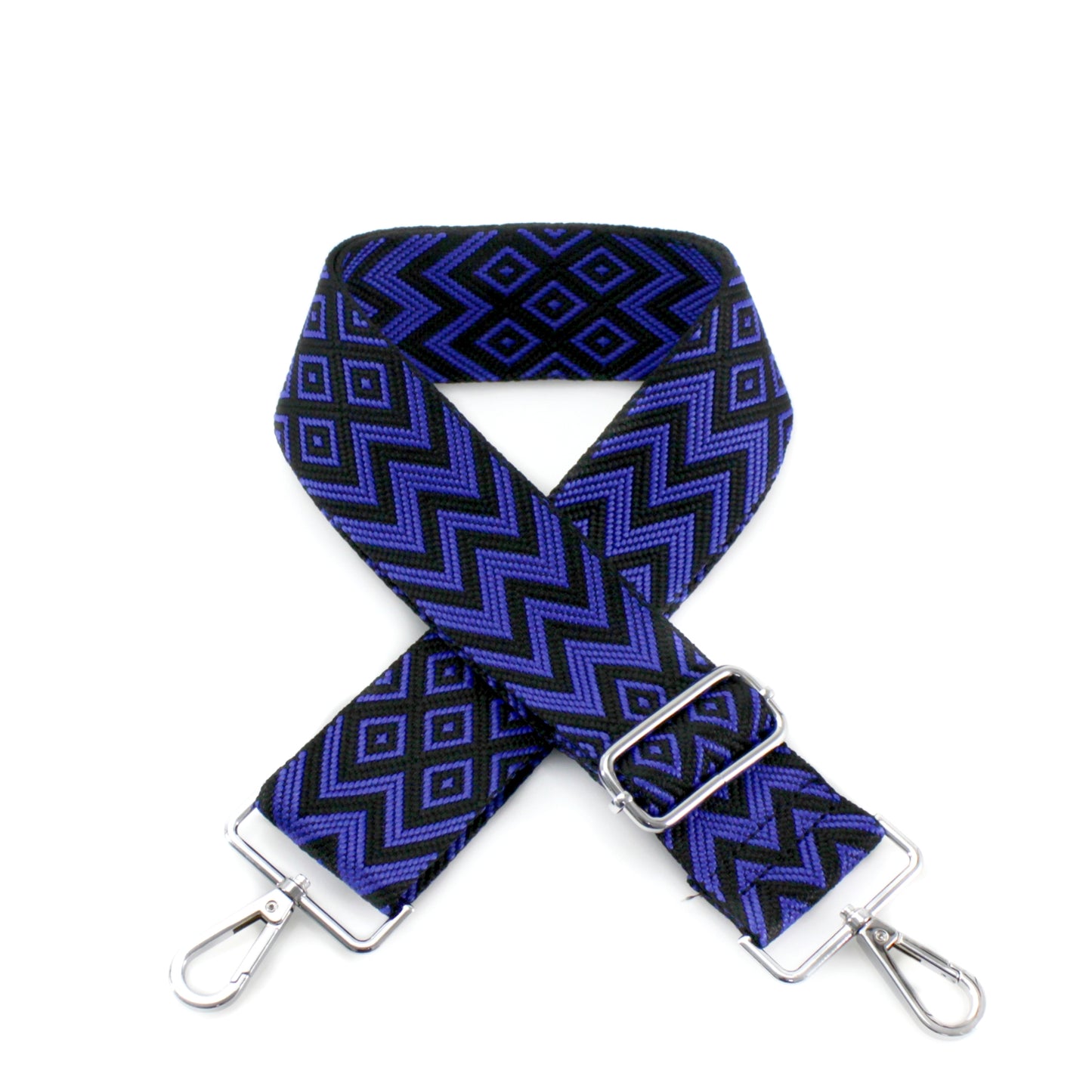 Canvas Strap- Royal Blue Geometric